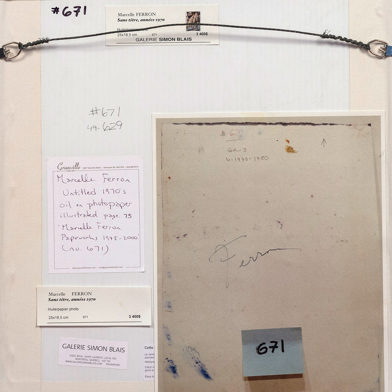 MARCELLE FERRON "UNTITLED" DRAWING, 1970