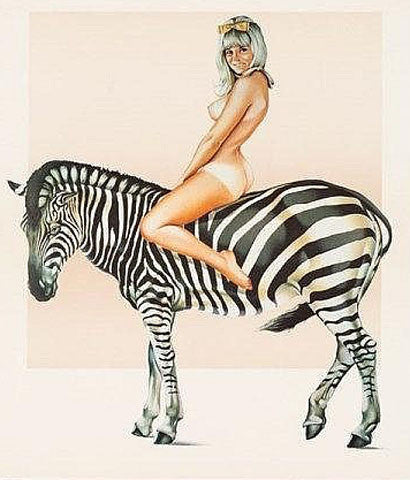 MEL RAMOS "ZEBRA" LITHO, 1981