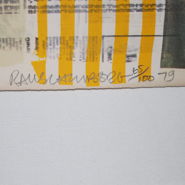 ROBERT RAUSCHENBERG "ONE MORE / HALFWAY THERE" SCREENPRINT, 1979