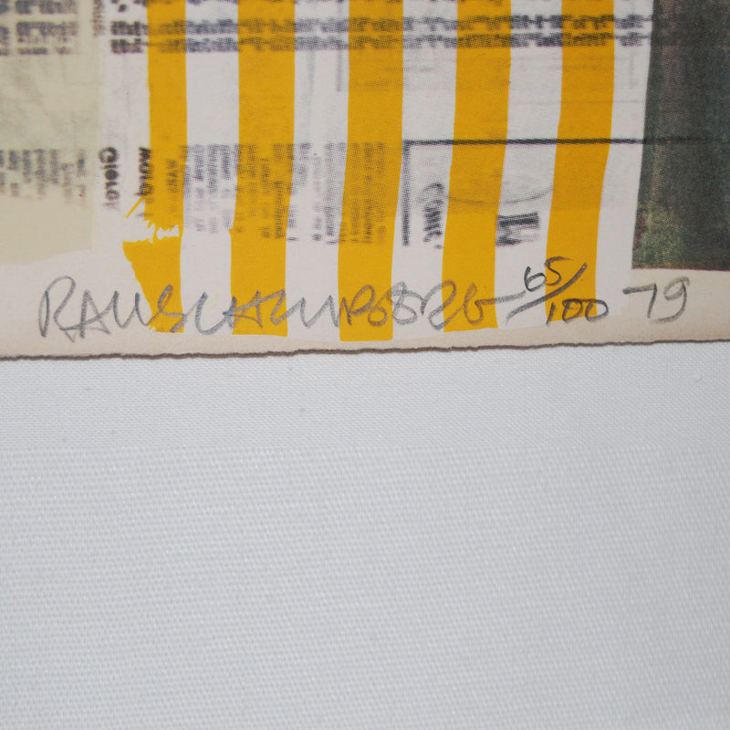 ROBERT RAUSCHENBERG "ONE MORE / HALFWAY THERE" SCREENPRINT, 1979