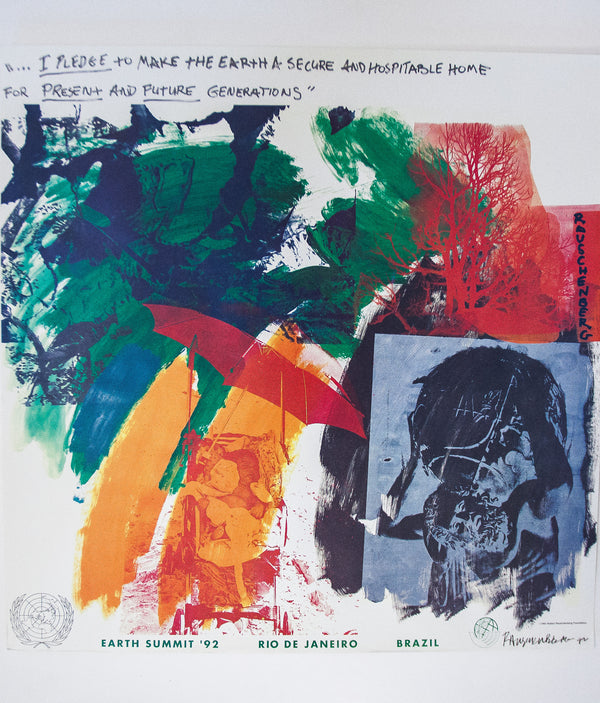 ROBERT RAUSCHENBERG "RIO EARTH SUMMIT" LITHO, 1992