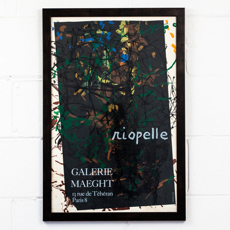 RIOPELLE EXHIBITION POSTER PARIS, 1970