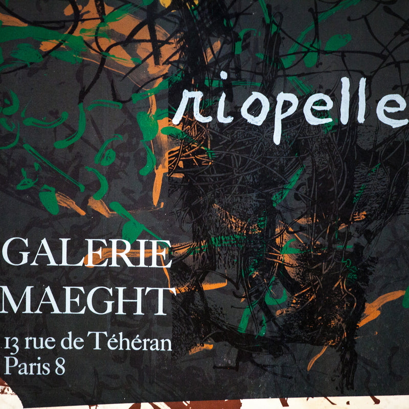 RIOPELLE EXHIBITION POSTER PARIS, 1970