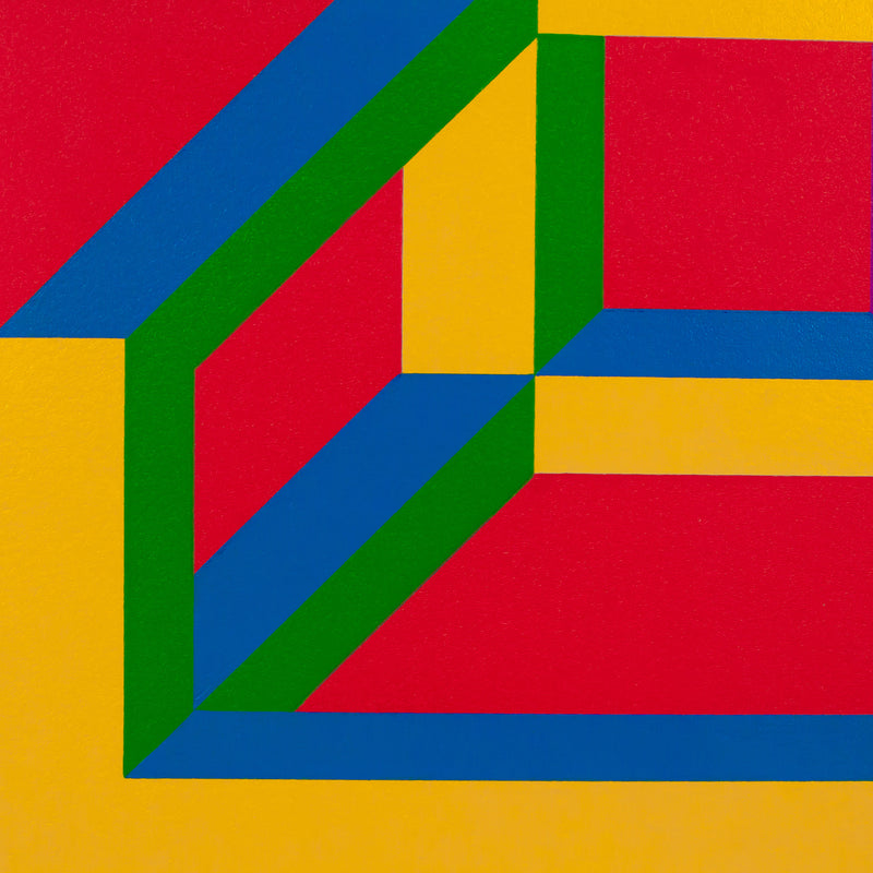 SOL LEWITT "ISOMETRIC FIGURE" LINOCUT, 2004