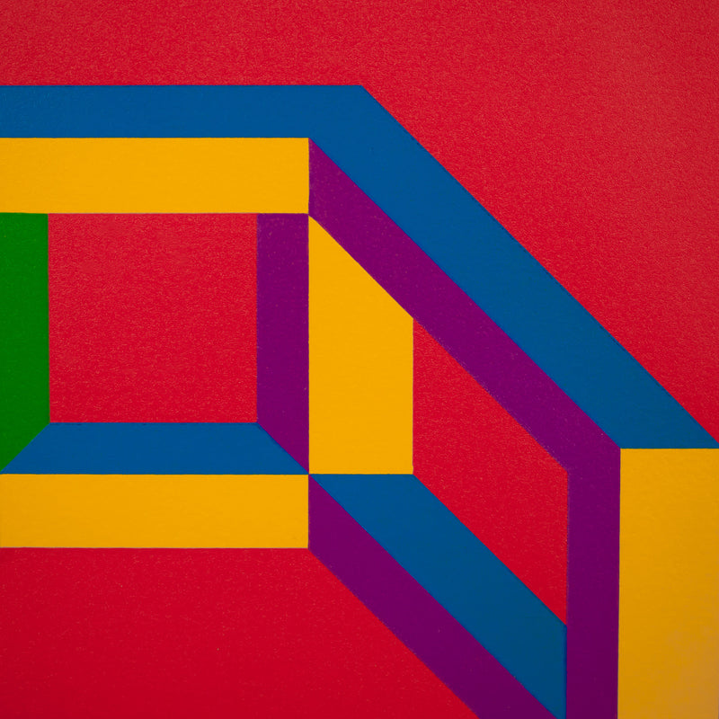SOL LEWITT "ISOMETRIC FIGURE" LINOCUT, 2004