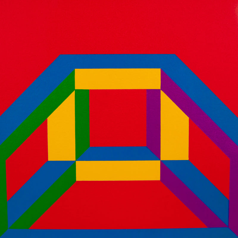 SOL LEWITT "ISOMETRIC FIGURE" LINOCUT, 2004