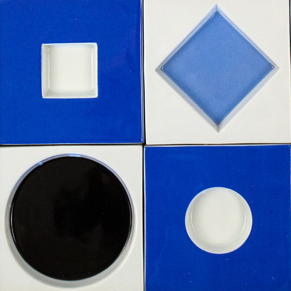 VASARELY "PORCELAIN SQUARE RELIEF" FOR ROSENTHAL