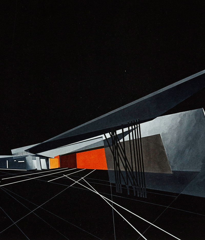 Zaha Hadid Vitra Fire Station, Collotype print, 1993,  Caviar20