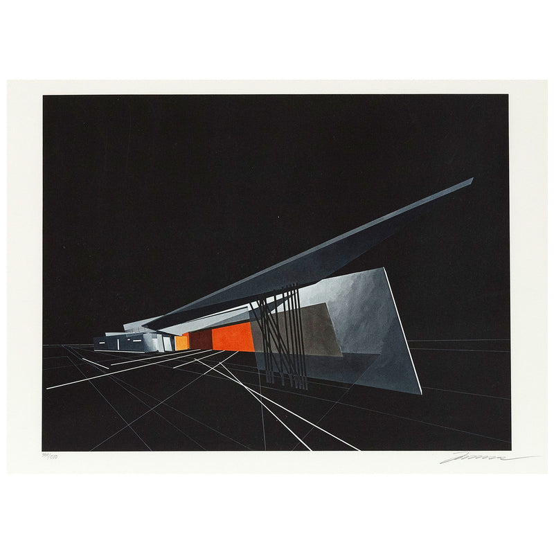 Zaha Hadid Vitra Fire Station, Collotype print, 1993,  Caviar20