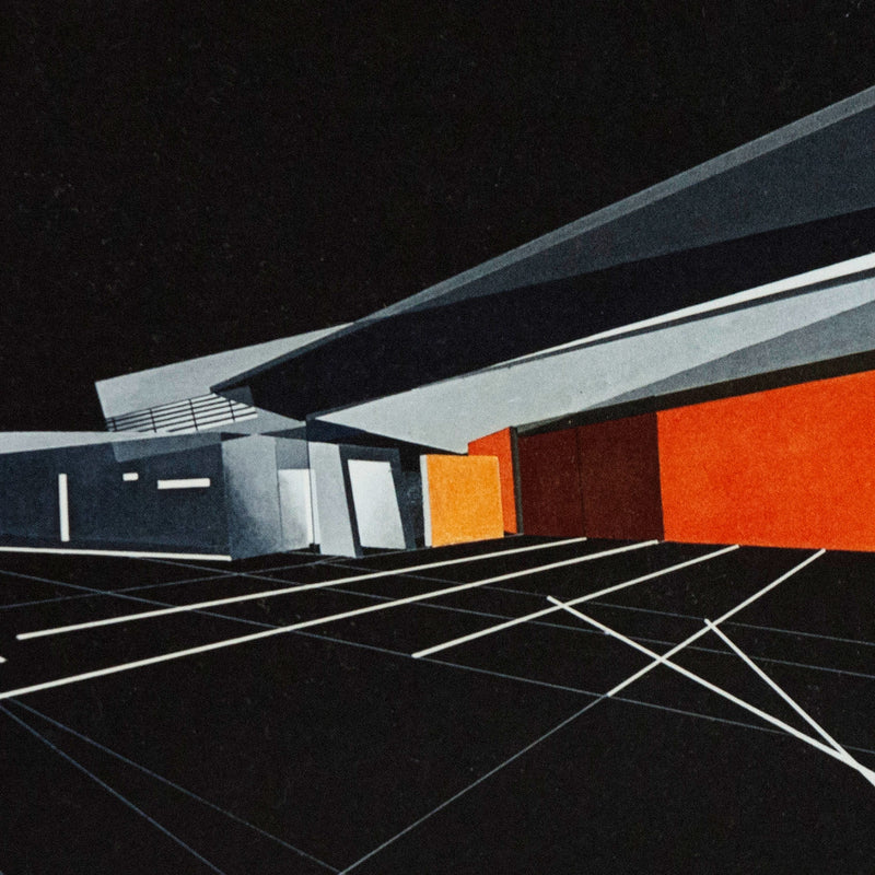 Zaha Hadid Vitra Fire Station, Collotype print, 1993,  Caviar20