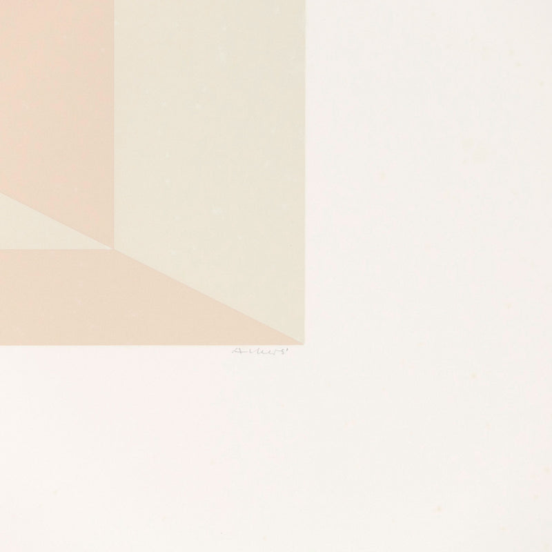 JOSEF ALBERS "MITERED SQUARES- APRICOT" SCREENPRINT, 1976