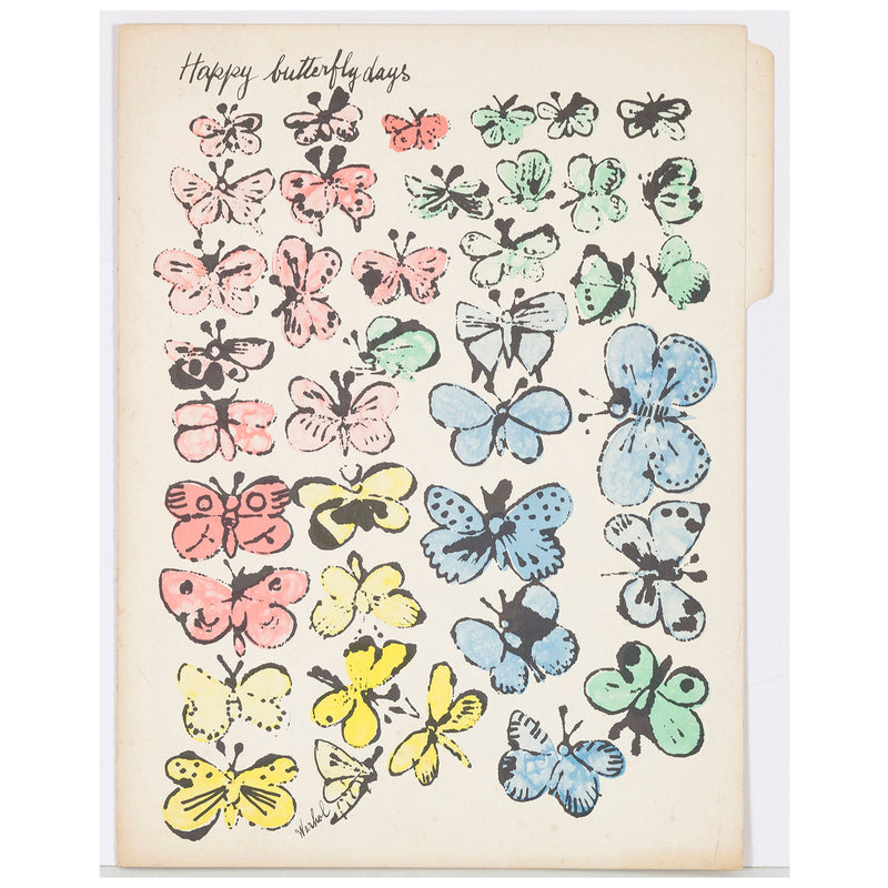 bugaboo andy warhol butterfly ANDY WARHOL "HAPPY BUTTERFLY DAYS" FOLDER, 1956 – Caviar20