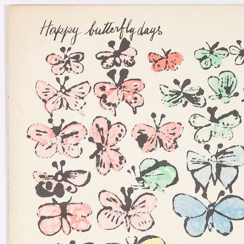 ANDY WARHOL "HAPPY BUTTERFLY DAYS" FOLDER, 1956