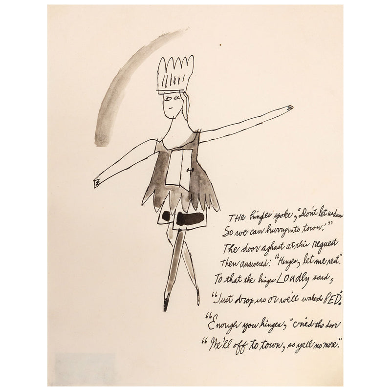 Andy Warhol, Off To Town, Drawing, 1956, Caviar20 Unique Original