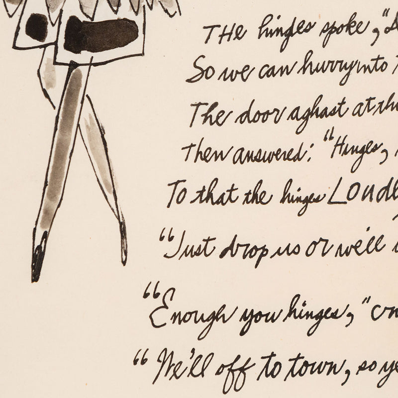Andy Warhol, Off To Town, Drawing, 1956, Caviar20 Unique Original