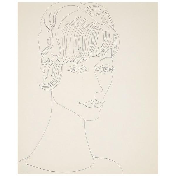 Andy Warhol, Portrait of a lady, 1955, work on paper, Caviar20