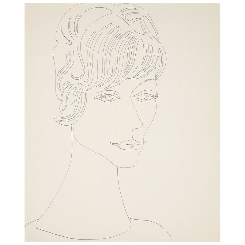 Andy Warhol, Portrait of a lady, 1955, work on paper, Caviar20