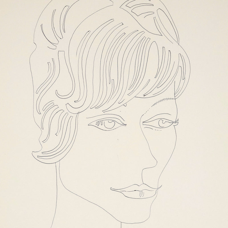 Andy Warhol, Portrait of a lady, 1955, work on paper, Caviar20
