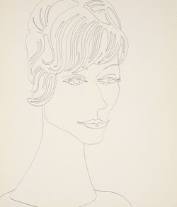 Andy Warhol, Portrait of a lady, 1955, work on paper, Caviar20