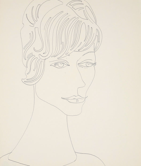Andy Warhol, Portrait of a lady, 1955, work on paper, Caviar20