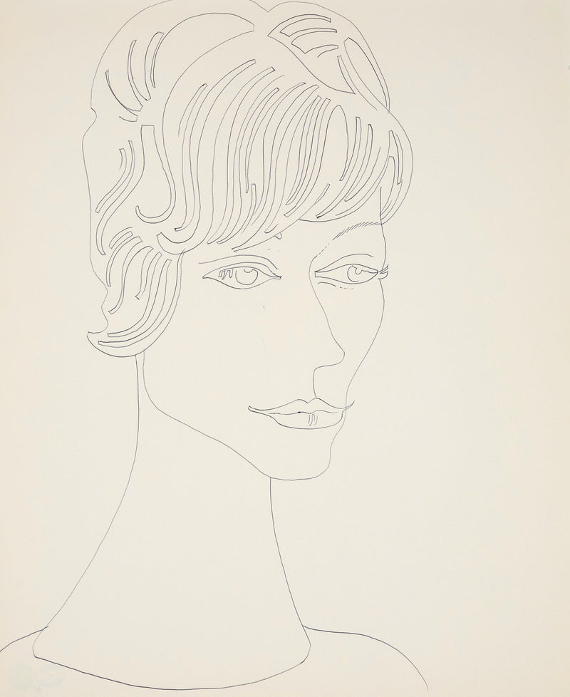 Andy Warhol, Portrait of a lady, 1955, work on paper, Caviar20