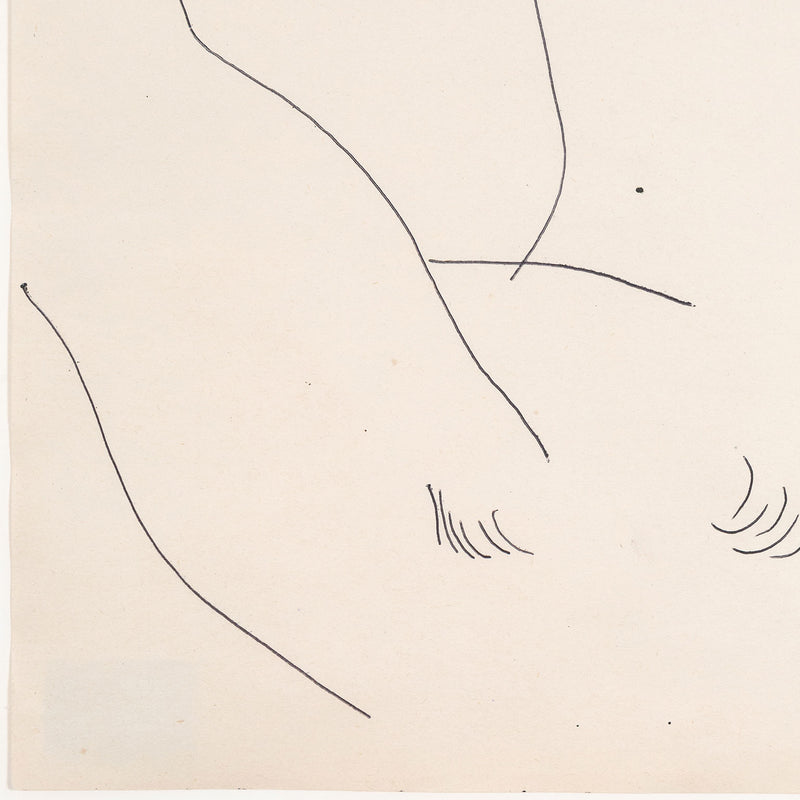 Andy Warhol original artwork for sale, Portrait of a Man (George), Black ballpoint pen on manila paper, Drawing, 1956, Caviar20, American Pop Art