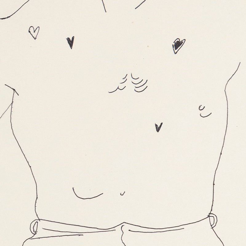 Andy Warhol, Tough Torso, Drawing, 1955, Caviar20