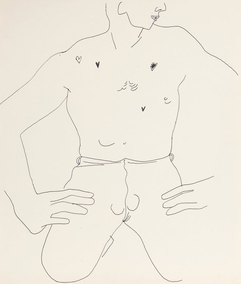 Andy Warhol, Tough Torso, Drawing, 1955, Caviar20