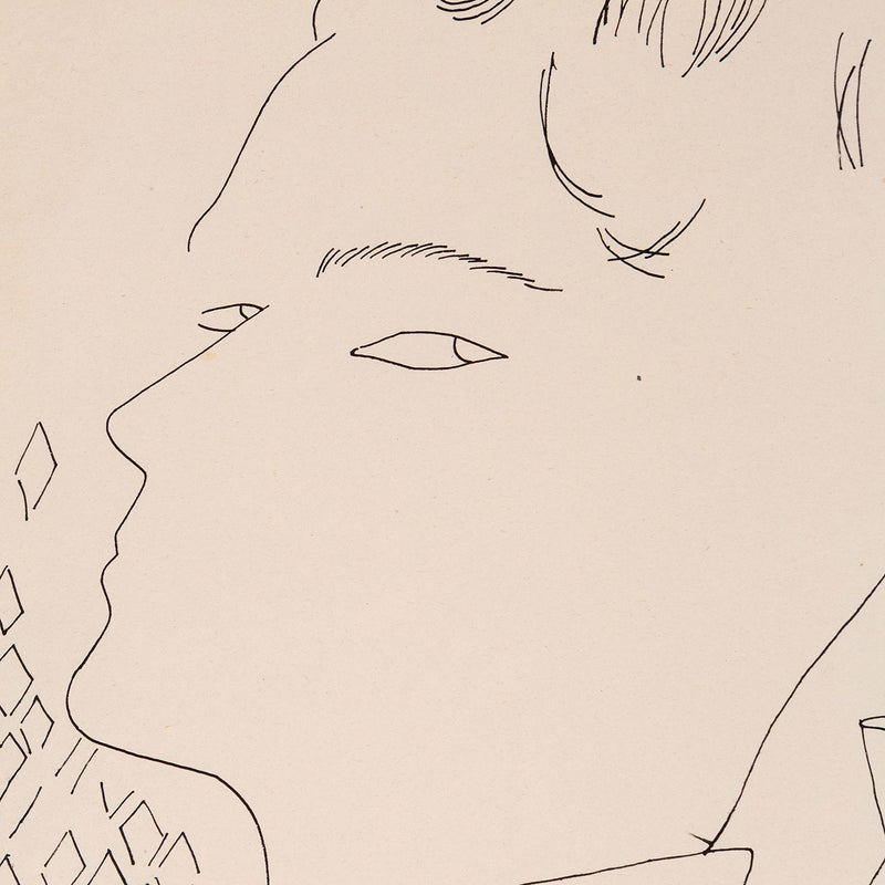 ANDY WARHOL "BOB" DRAWING, 1955