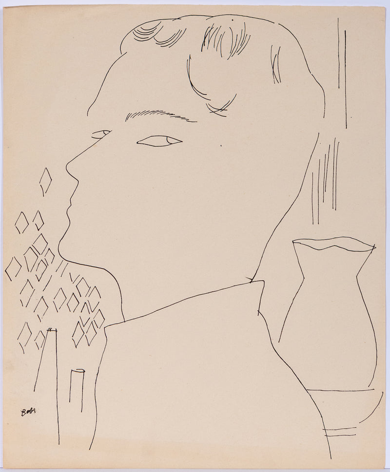 ANDY WARHOL "BOB" DRAWING, 1955