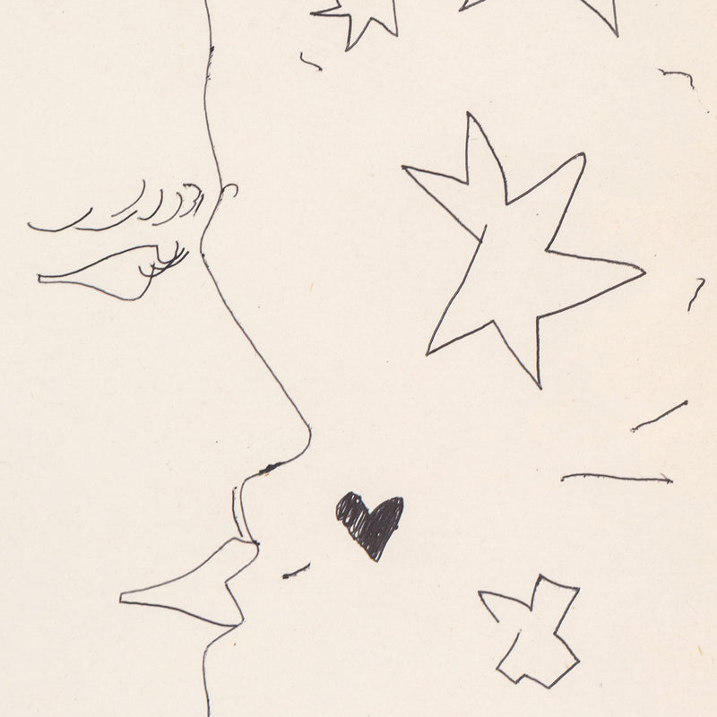 Original Andy Warhol artwork available for sale, Orion, Black ballpoint pen on paper, Drawing, 1955, Caviar20, American Pop Art