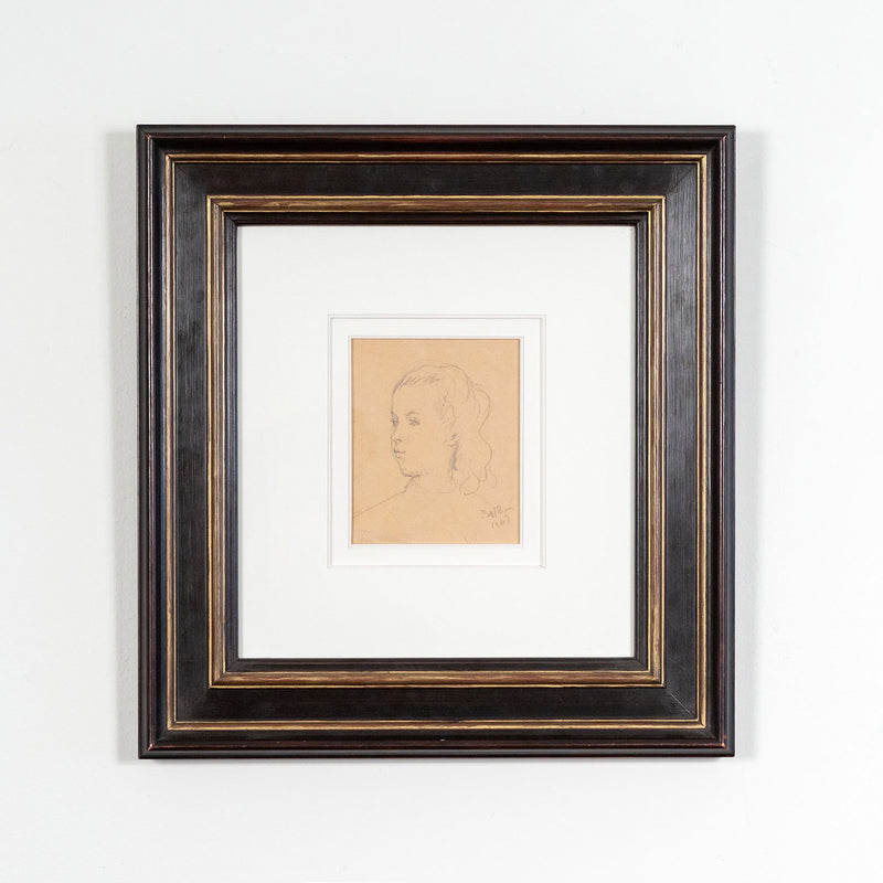 Balthus, Portrait De Laurence Reverdin, Pencil on paper, 1947, Caviar20