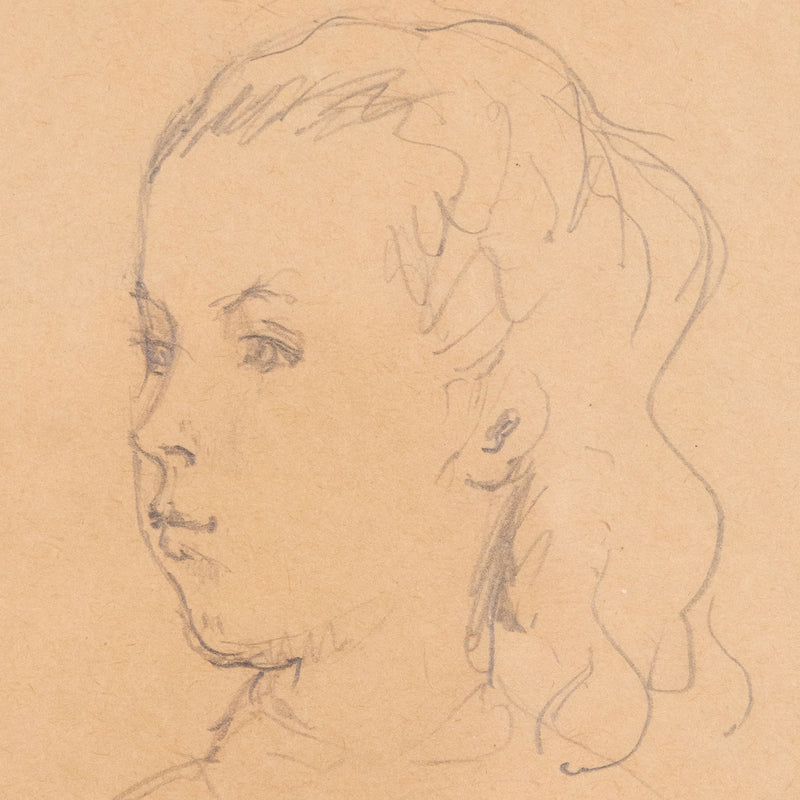 Balthus, Portrait De Laurence Reverdin, Pencil on paper, 1947, Caviar20