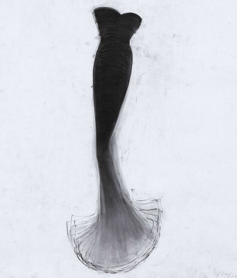 Cathy Daley artwork Caviar20 black dress 