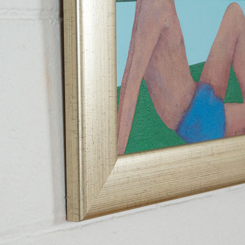Charles Pachter, Bather, Painting, Acrylic on Canvas, 1980, Caviar20, closeup showing frame detail