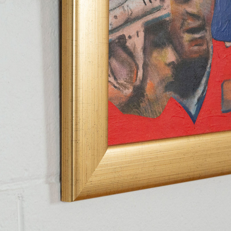 Charles Pachter, Hockey Knights, painting, 1986 Caviar20, close-up