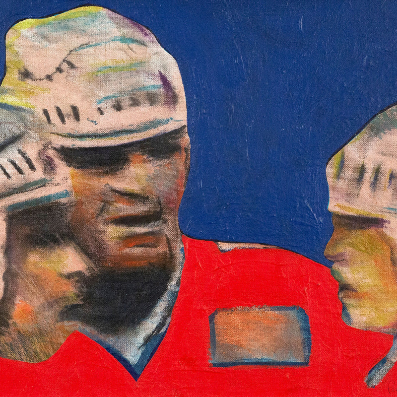 Charles Pachter, Hockey Knights, painting, 1986 Caviar20, close-up