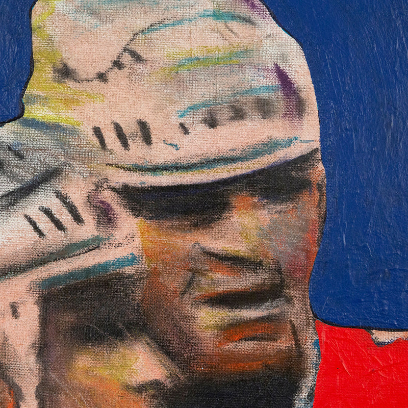 Charles Pachter, Hockey Knights, painting, 1986 Caviar20, close-up