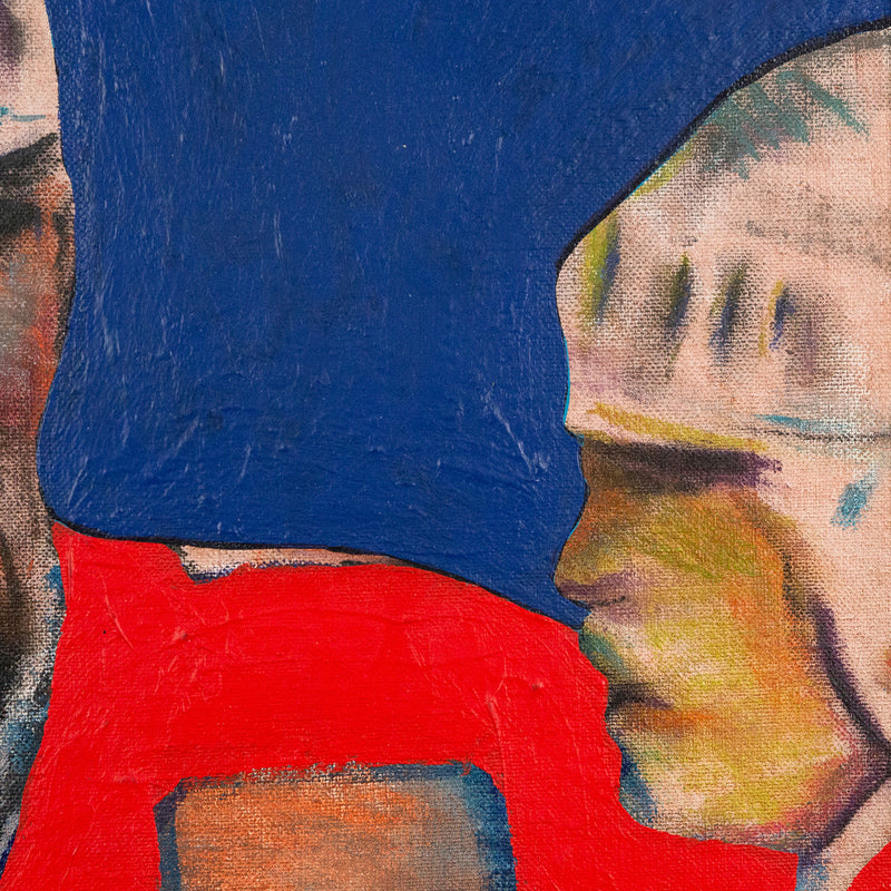 Charles Pachter, Hockey Knights, painting, 1986 Caviar20, close-up