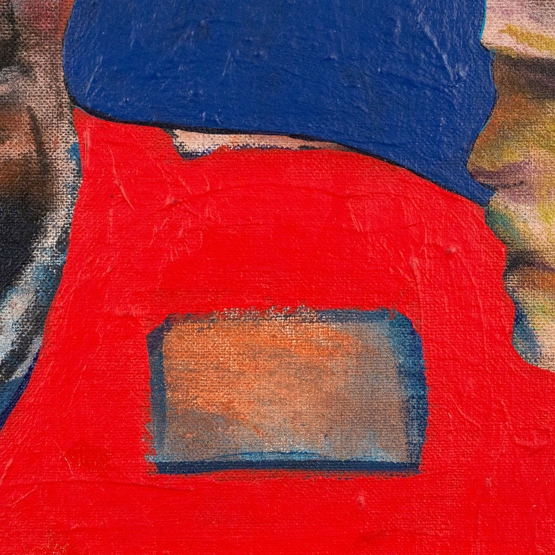 Charles Pachter, Hockey Knights, painting, 1986 Caviar20, close-up