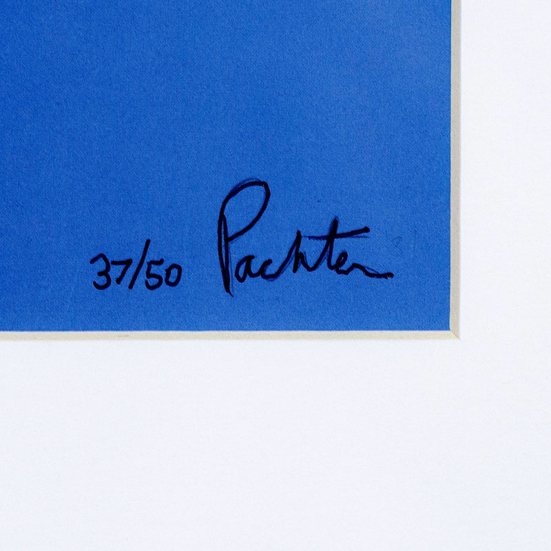 CHARLES PACHTER "PAINTED FLAG: HORIZONTAL BLUE" 1981