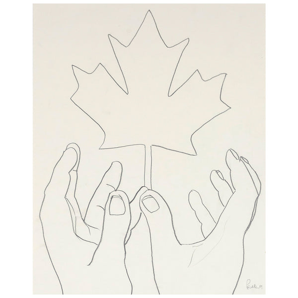 Charles Pachter drawing canadian leaf Caviar20 canada symbol