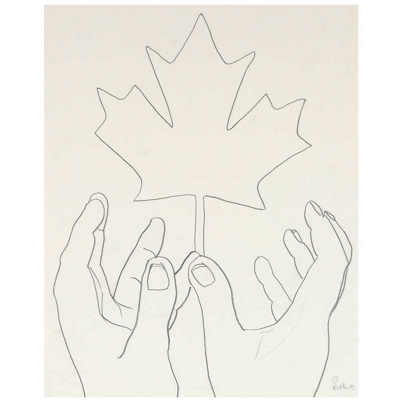 Charles Pachter drawing canadian leaf Caviar20 canada symbol