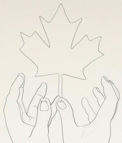 Charles Pachter drawing canadian leaf Caviar20 canada symbol