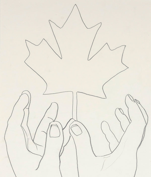 Charles Pachter drawing canadian leaf Caviar20 canada symbol