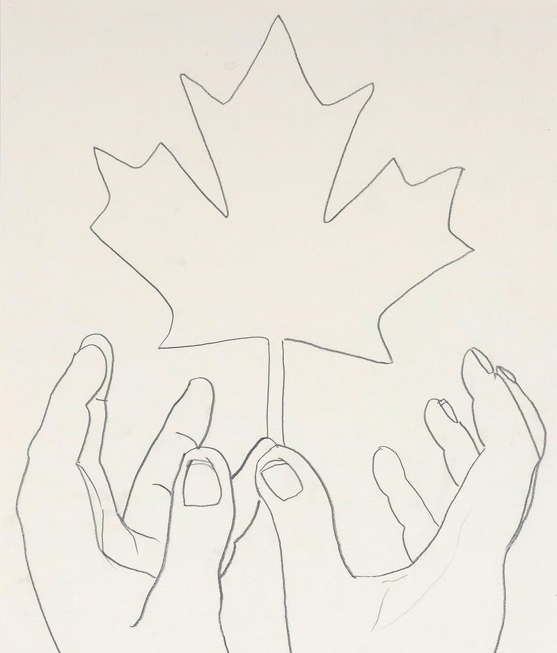 Charles Pachter drawing canadian leaf Caviar20 canada symbol