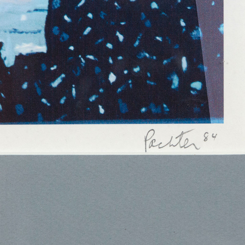 Charles Pachter, Metro Mourning, Lithograph, 1984, Caviar20 prints, Toronto Art Gallery, Toronto public art, prints, closeup on artist signature
