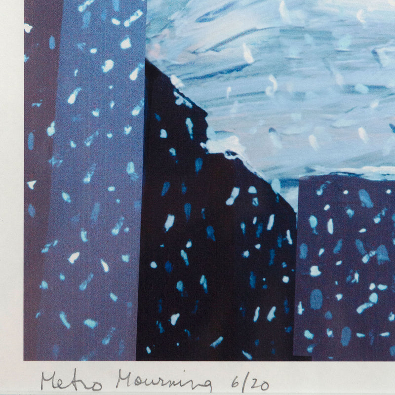 Charles Pachter, Metro Mourning, Lithograph, 1984, Caviar20 prints, Toronto Art Gallery, Toronto public art, prints, closeup showing work title and edition number in pencil