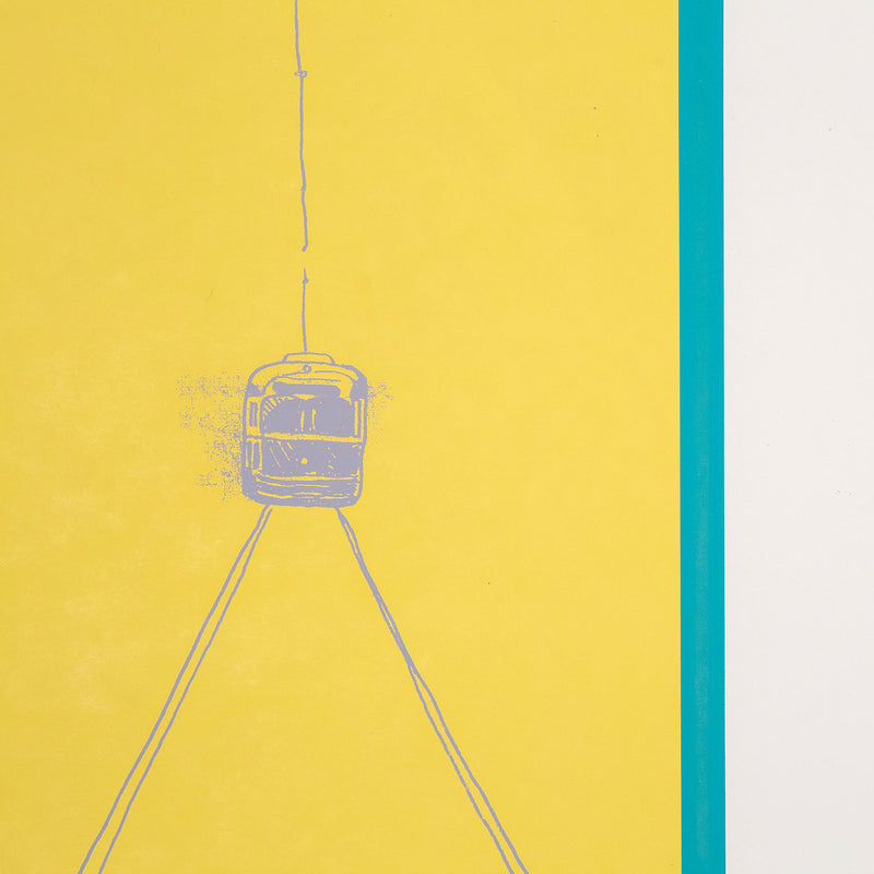 1971 lithograph by Canadian artist Charles Pachter. Pop art featuring Toronto TTC streetcar.