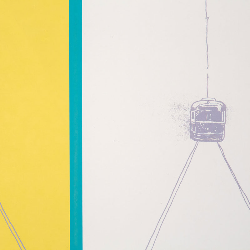 1971 lithograph by Canadian artist Charles Pachter. Pop art featuring Toronto TTC streetcar.